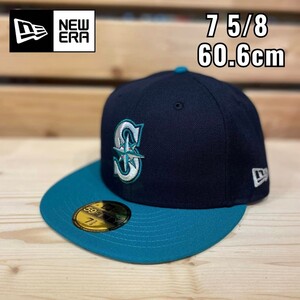 NEW ERA キャップ 帽子 59FIFTY MLBオンフィールド シアトル・マリナーズ オルタネイト 13554973 60.6cm タウンユース 旅行 ニューエラ