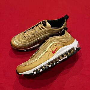  NIKE　ナイキ　AIR MAX 97 QS GS　エアマックス97　24.5㎝　新品　スニーカー　ゴールド　918890