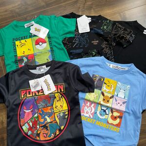 ポケモン　半袖Tシャツ 新品タグ付き　5枚セットポケットモンスター 110㌢