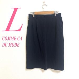 COMME CA DU MODE ネイビー タイトスカート Lサイズ きれいめ