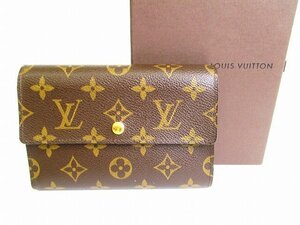 【新品同様】 ルイヴィトン LOUIS VUITTON モノグラム ポルトトレゾール エテュイ パピエ 2つ折り 財布 コンパクト財布