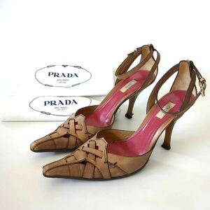 PRADA　プラダ　パンプス　ヒール　サンダル　35 レザー　22cm