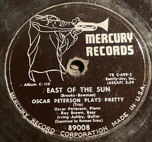 MERCURY Records OSCAR PETERSON ・PLAYS PRETTY EAST OF THE SUN / THESE FOOLISH THINGS　SP盤/78レコード 