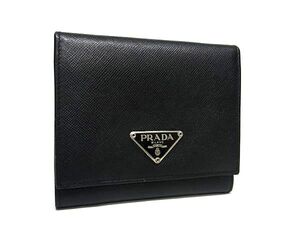 1円 ■美品■ PRADA プラダ サフィアーノレザー 三つ折り 財布 ウォレット 札入れ 小銭入れ レディース ブラウン系 FK1939