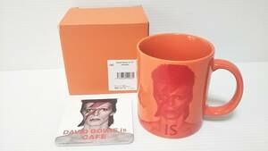 #176【未使用品】マグカップ ★デヴィッド・ボウイ大回顧展「DAVID BOWIE is」限定発売/コースター/箱付★ 2017年/オフィシャルグッズ