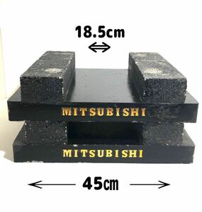 引取り限定【ビンテージ MITSUBISHI/三菱 スピーカースタンド ブラック ペア】1台25kg◆一部欠けありオーディオ台 黒◆埼玉県羽生市発