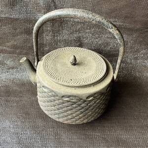 鉄瓶 清光 急須 茶道具 工芸品 煎茶道具 花柄 刻印あり