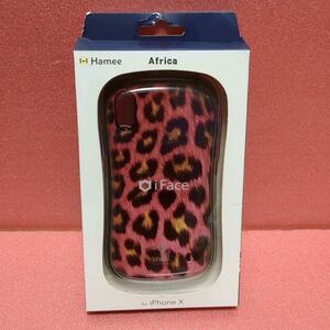 iPhone X iFace Africa ケース ピンクヒョウ アイフェイス