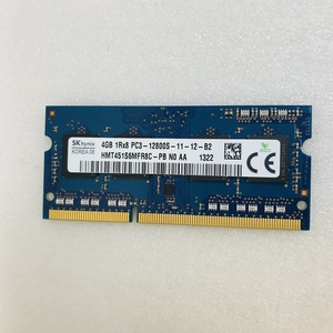 SK HYNIX 1rx8 PC3-12800S 4GB DDR3-1600 4GB DDR3 ノートパソコン用メモリ 204ピン ECC無し DDR3 LAPTOP-RAM