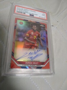 2021-22 TOPPS CHROME FC RED BULL SALZBURG AUTOGRAPHS OUMAR SOLET RED REFRACTOR 3/5 5枚限定 PSA9