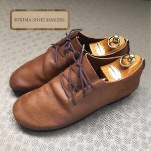 ☆【 KOJIMA SHOE MAKERS 】★KEATON 一枚革から贅沢に手がけたホールカットデザイン レースアップシューズ★サイズ26程度