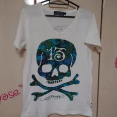 Ed Hardy スカル Vネック Tシャツ