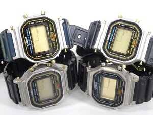 ジャンク 4点セット まとめて CASIO カシオ G-SHOCK Gショック 901 691 DW-5600 豆電球 200M 20BAR スクリューバック デジタル 腕時計