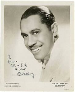 Broadway Cab Calloway キャブ・キャロウェイ サイン フォト