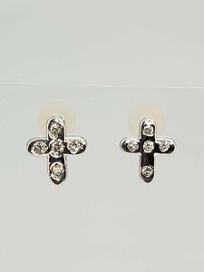 ☆k18wg★天然ダイヤ0.16ct☆ピアス☆94