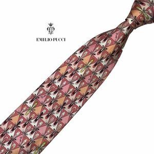 EMILIO PUCCI 高級ネクタイ パターン柄 総柄 USED エミリオ・プッチ USED メンズ服飾小物 中古 t543