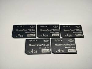 5枚セット　4GB　SONY　メモリースティックプロデュオ　MEMORY STICK PRO DUO　フォーマット済み　メモリーカード