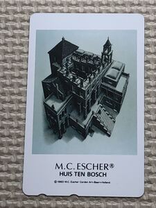 【未使用】テレホンカード　ハウステンボス　M.C.ESCHER エッシャー　長崎