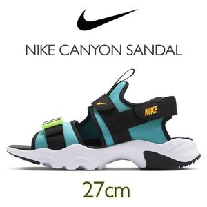 NIKE CANYON SANDAL ナイキ キャニオンサンダル “オラクルアクア/ブラック/ゴーストグリーン/レーザーオレンジ”(Cl8797-300)青27cm箱あり