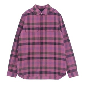 Rick Owens リックオウエンス 23SS RU01C4236-CP OUTERSHIRT チェック アウターシャツ ピンク系 48【美品】【中古】