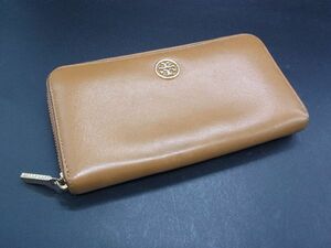 TORY BURCH トリーバーチ レザー ラウンドファスナー 長財布 ウォレット 小銭入れ 札入れ レディース　ブラウン系 DG7060