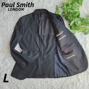 ■極美品■近年モデル・Lサイズ■Paul Smith ポールスミス テーラードジャケット 水玉 ドット ストライプ マルチカラー 背抜 サイドベンツ