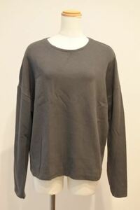 ZARA BASIC ザラ ロンT カットソー 長袖 Sサイズ グレー ドロップショルダー レディース ymdnrk k②h0518