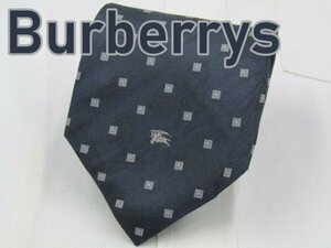 【バーバリー】AB 453 バーバリー Burberrys ネクタイ 紺系 ドット ワンポイント ブランドロゴ ジャガード