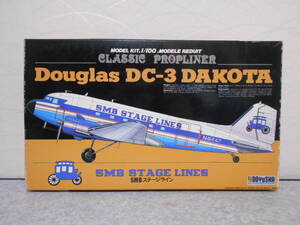【送料無料】ダグラス DC-3 ダコタ　SMBステージライン 　1/100スケール　童友社　Douglas DC-3 DAKOTA　SMB STAGE LINES【未組立】