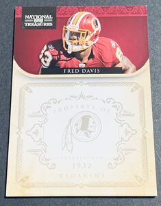 2012 Panini National Treasures Fred Davis /99 No.147 Redskins NFL 99枚限定　シリアル　レッドスキンズ　カード