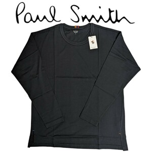 新品 ポールスミス Paul Smith 長袖 Tシャツ M カットソー 薄手アーティストストライプ ラウンジウェア ブランドロゴ ネイビー 秋 冬