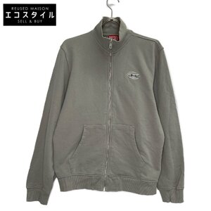 DIESEL ディーゼル S-GINNI グレー ジップアップスウェットブルゾン グレー L トップス コットン メンズ 中古