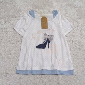 【送料無料】タグ付き未使用　sue　半袖　トップス　150㎝　リボン　女の子　キッズ　子供服