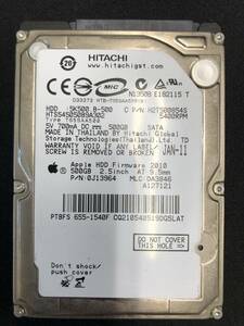 【送料無料】 HTS5450B9A302 【HITACHI】 【500GB】 【2.5インチHDD】 【SATA】