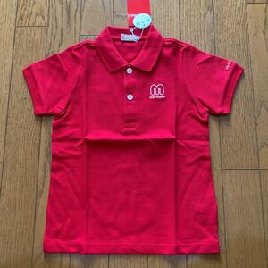 SALE 新品　ミキハウス　半袖ポロシャツ　110 赤　レッド ロゴ刺繍 ゴルフ