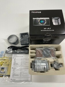 【超美品】 フジフィルム 一眼ミラーレス X-A1 XC16-50mmF3.5-5.6 OIS ミラーレス一眼 富士フィルム ブラウン