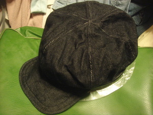 2008フォーティーファイブ アールピーエムRby45rpmブラックBLACKデニムdenimワークWORKキャップCAP帽子ドゴール キャスケット