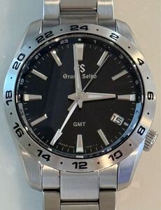 Grand Seiko 9F86-OAK0/SBGN027SS/SS グランドセイコースポーツコレクションGMT 320354クオーツ ブラック文字盤