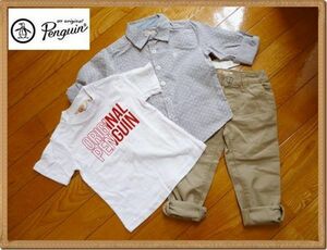 オリジナルペンギン　子供　3点　上下セット　4T　100ｃｍ　男の子　海外並行輸入　上下セット　キッズ　Original Penguin　子供服