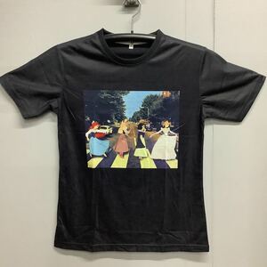 SRSA1. デザインTシャツ　Sサイズ　アビイロード　ディズニープリンセス　パロディTシャツ