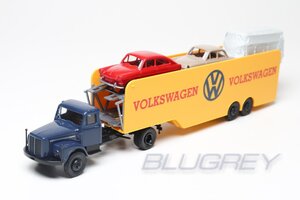 ブレキナ 1/87 スカニア L 111 トレーラー フォルクスワーゲン 積載車 BREKINA Scania Volkswagen HOスケール