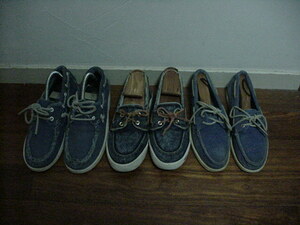 デッキシューズ/3足SET/SPERRY TOPSIDER/スペリー トップサイダー/US:7/ノーチカ/US７/アメリカンイーグル/US:８/25cm/25.5/26cm/41/ブルー