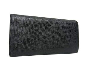 1円 ■美品■ LOUIS VUITTON ルイヴィトン M32572 タイガ ポルトフォイユブラザ 二つ折り 長財布 ウォレット 小銭入れ ブラック系 FF8933