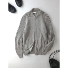 BRUNELLO CUCINELLI ブルネロクチネリ ジップアップ  リブ ニット ジャケット ブルゾン コットン 46 グレー (122Y+6979)24F