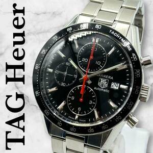 1スタ ☆美品☆ TAG Heuer タグホイヤー カレラ クロノグラフ デイト CV2014 BA0786 オートマ 自動巻き ブラック 黒文字盤 メンズ腕時計