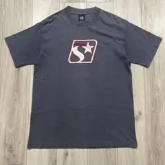 90s USA製 stussy Tシャツ Lサイズ ナス紺 ネイビー