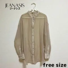 JEANASIS シアーバンドカラーシャツ