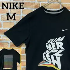 NIKE ビッグプリント バックプリント デカロゴ 半袖 Tシャツ ブラック M