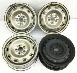 4本セット 15インチ バン用 スチールホイール 15×6JJ PCD100 5H