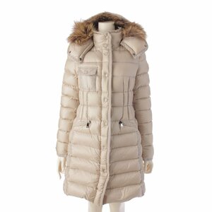 【モンクレール】Moncler　17年 HERMIFUR エルミファー ダウンコート アウター 49900 ベージュ 00 【中古】【正規品保証】197741